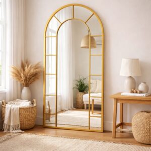 Roller Mirror – Miroir Arqué - 170 × 80 cm, Doré