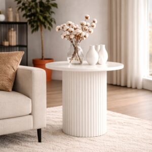 Table Coin Magic – Élégance Minimaliste et Design Moderne - Blanc