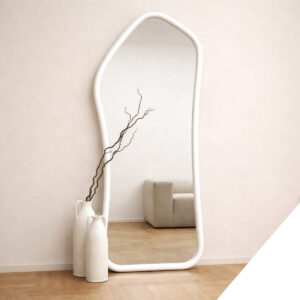 Miroir Sève – Organique Design En Bois HDF - Blanc, 180 × 90 cm