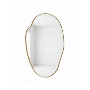 Le Miroir Halo Gold – Design Organique avec Cadre Doré - Doré