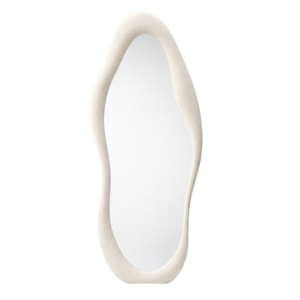 Elegant Mirror ondulé en tissu bouclette
