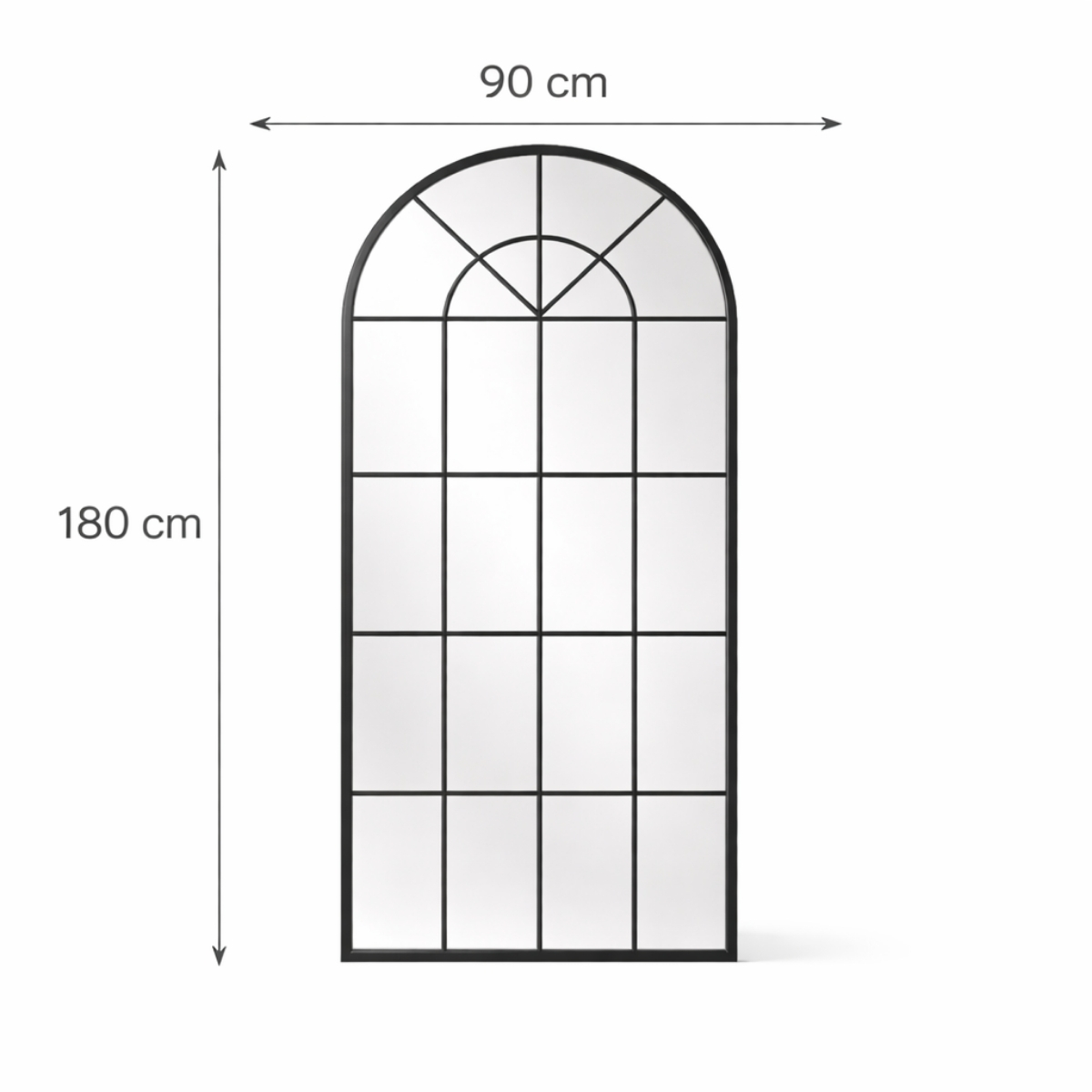 Miroir Arched Style Fenêtre – H 180-90