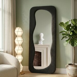 Snow Mirror ondulé en tissu bouclette