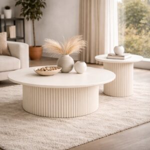 Duo Table Lina design moderne avec 2 tables rondes