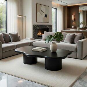 Table Basse Nuage - Design Organique - Noir