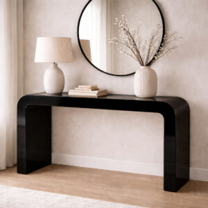 Console Linea Élégance - Noir, 110 x 35 x 80 cm