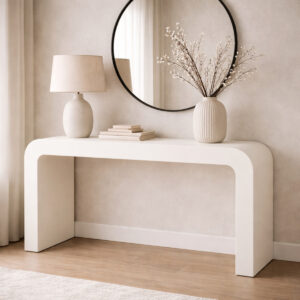 Console Linea Élégance - Blanc cassé, 110 x 35 x 80 cm