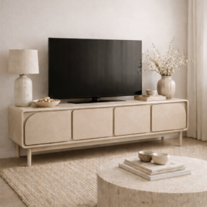 Meuble TV Moderne – Élégance Minimaliste et Fonctionnalité - Beige