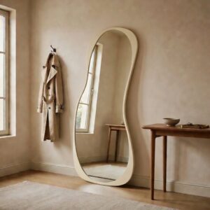 Shaped Miroir – Design Moderne et Élégance Épurée - Blanc cassé