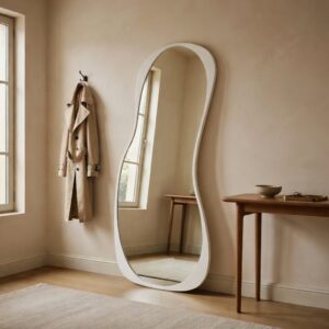 Shaped Miroir – Design Moderne et Élégance Épurée - Blanc