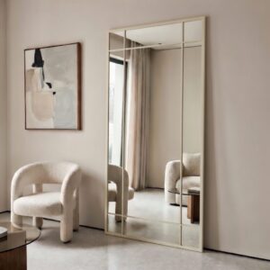 Miroir Frame – Design Fenêtre et Élégance Contemporaine - Blanc cassé, 170 × 80 cm