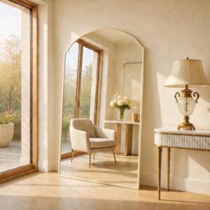 Miroir Victoria – Élégance Classique et Design Moderne - Blanc cassé, 160 × 60 cm