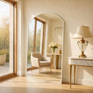 Miroir Victoria – Élégance Classique et Design Moderne - Blanc, 160 × 60 cm