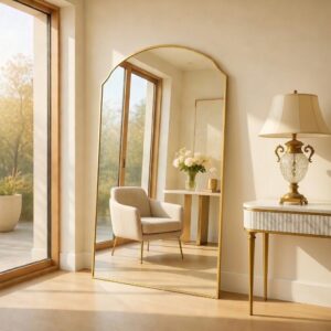 Miroir Victoria – Élégance Classique et Design Moderne - Doré, 160 × 60 cm