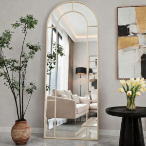 Miroir Organic – Élégance Fluide et Design Contemporain - Blanc cassé, 170 × 80 cm