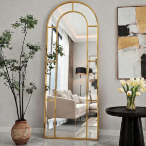 Miroir Organic – Élégance Fluide et Design Contemporain - Doré, 170 × 80 cm