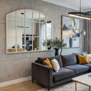 Miroir Brooklyn – Élégance Industrielle et Design Panoramique - Blanc cassé, 120 x 80 cm