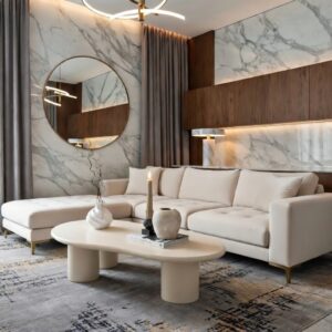 Triple Table Basse – Design Organique et Élégance Moderne - Blanc cassé