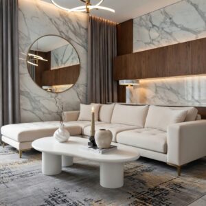 Triple Table Basse – Design Organique et Élégance Moderne - Blanc