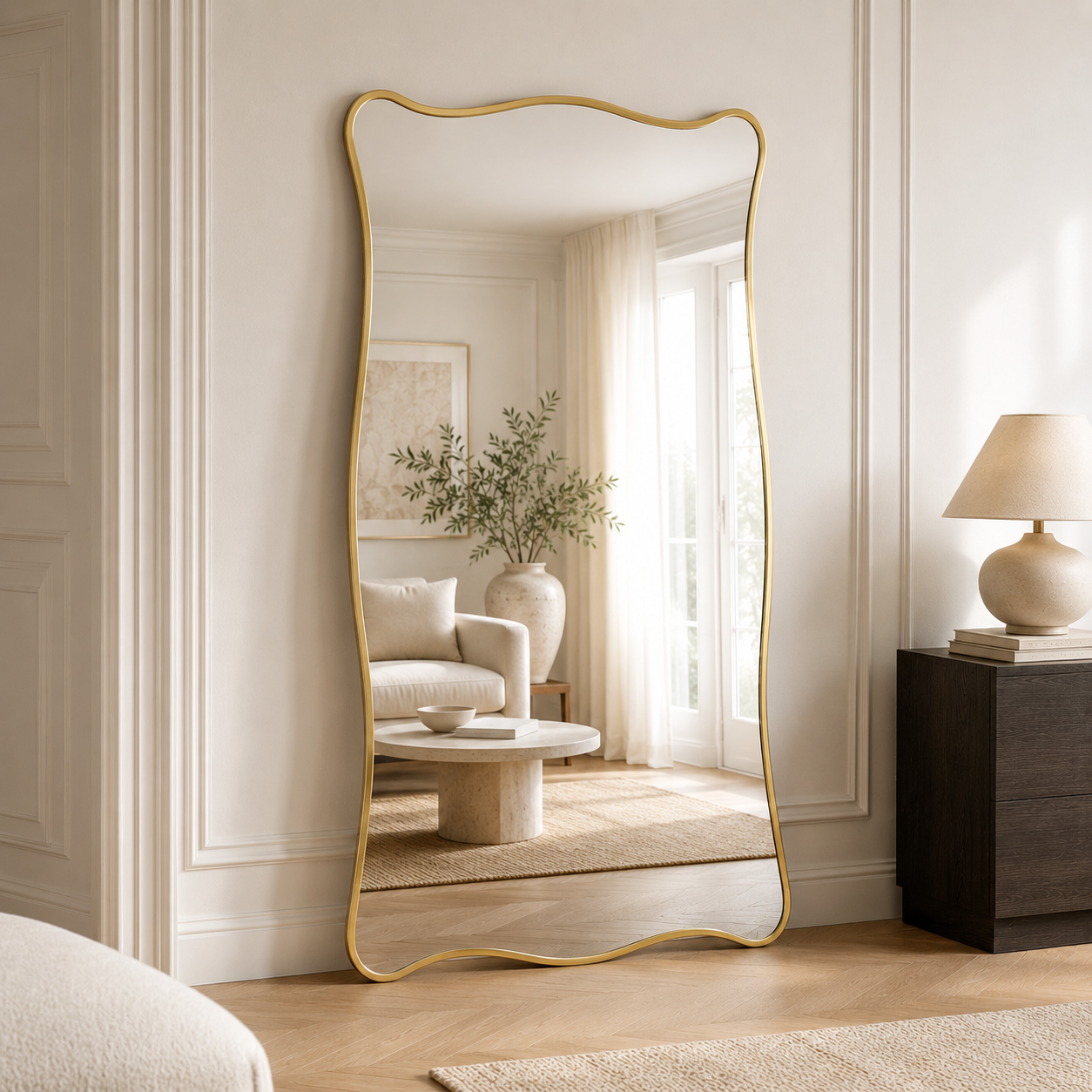 Miroir Ondulations Royal – Design Sculptural et Élégance Monumentale – Image 2