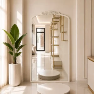 Miroir Luxury – Élégance et Raffinement Intemporel - 170 × 70 cm, Blanc cassé