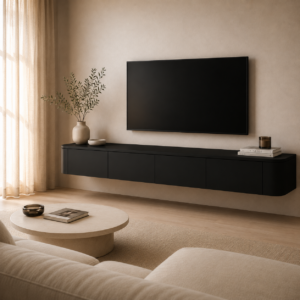 Horizon TV Stand – L'Élégance Suspendue - Noir