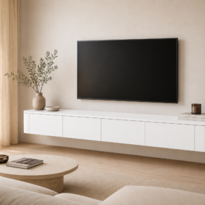 Horizon TV Stand – L'Élégance Suspendue - Blanc