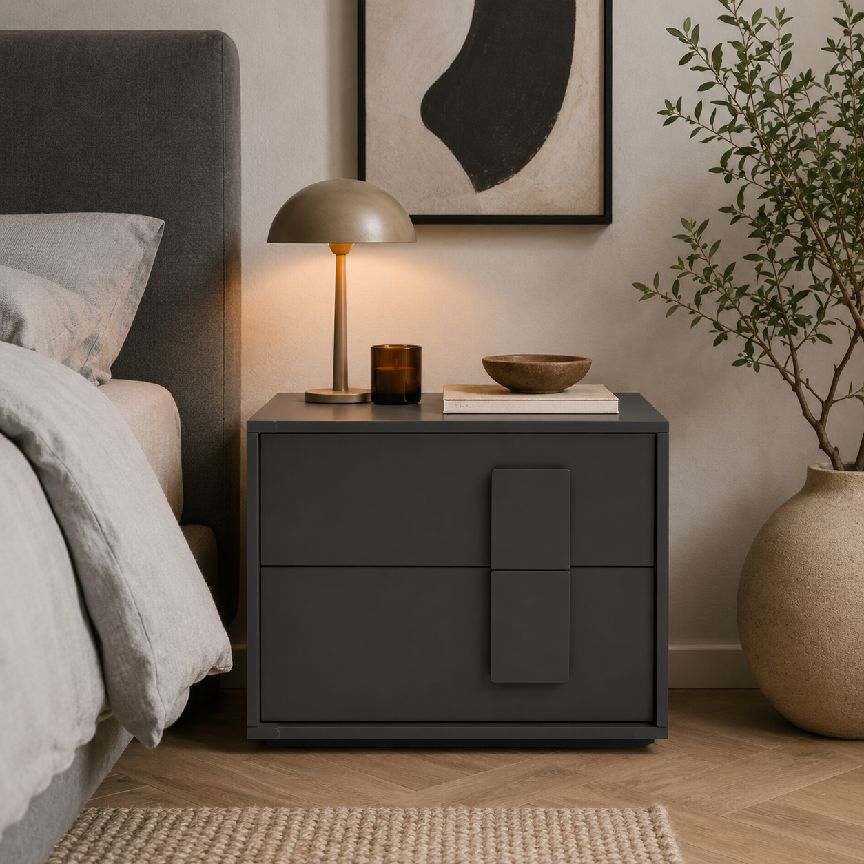 Table de Nuit Nexa – Design Graphique et Élégance Contemporaine