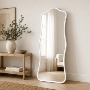 Miroir Silhouettes – Courbes Élégantes et Design Contemporain - Blanc, 170 × 70 cm