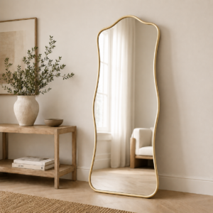 Miroir Silhouettes – Courbes Élégantes et Design Contemporain - Doré, 170 × 70 cm