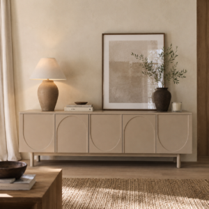 Meuble TV Arco Black – Élégance Architecturale et Fonctionnalité Moderne - Beige