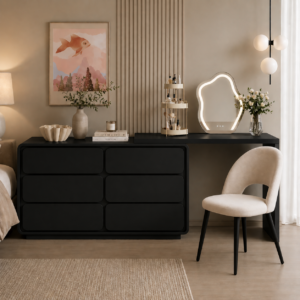 Commode Modulaire ALBA – Le Meuble 3-en-1 Élégant et Intelligent - Noir, 220 X 75 X 40 cm