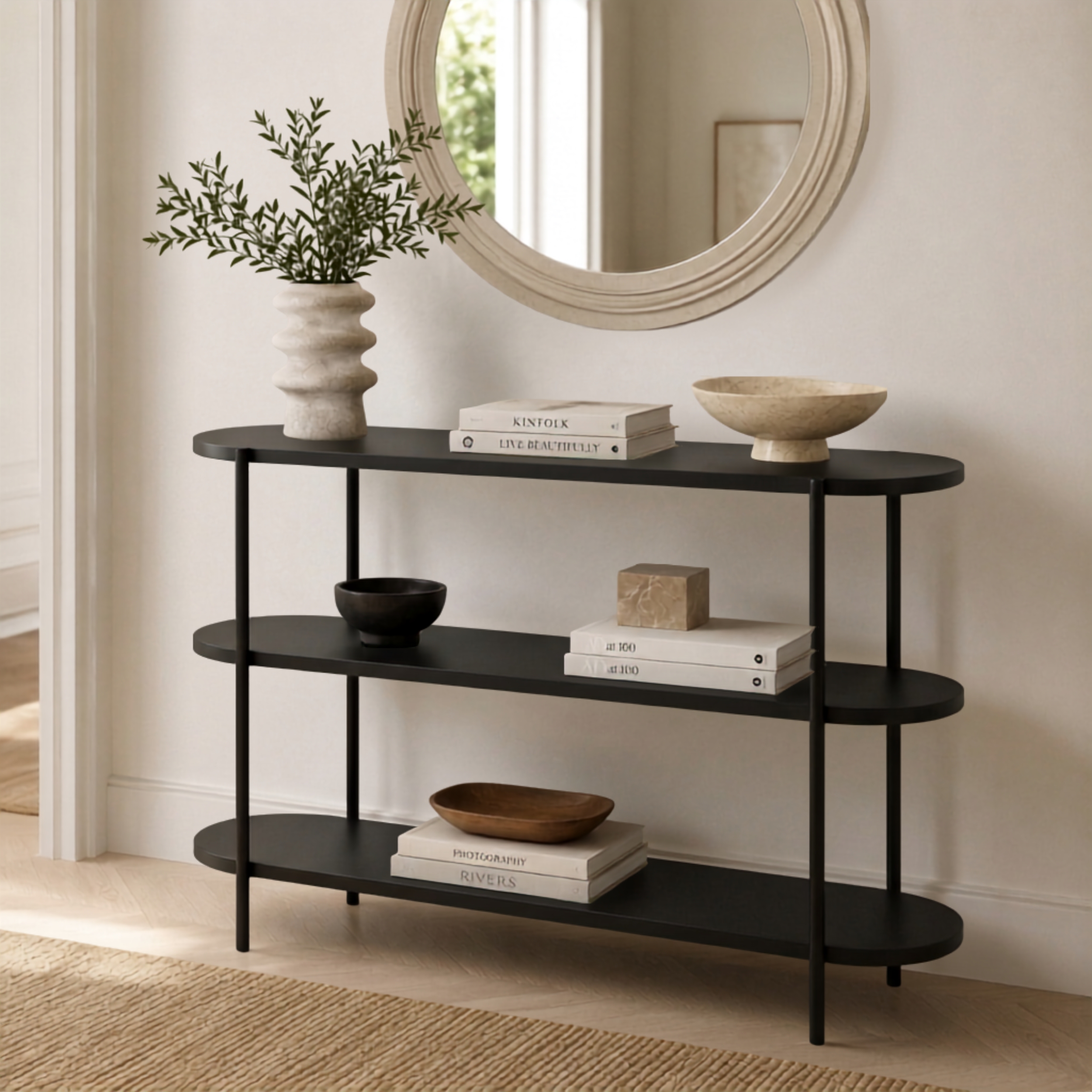 Glass Console – Élégance Contemporaine et Design Aérien