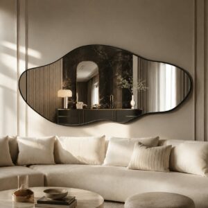 Miroir Nuage d'Or – Légèreté Organique et Élégance Contemporaine - Noir