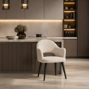 Lina Chair – Confort, Élégance et Modernité - Blanc cassé