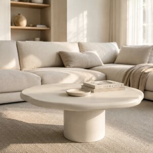 Table Basse Souma – L'Élégance des Formes Naturelles - Beige
