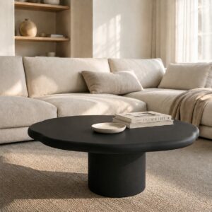 Table Basse Souma – L'Élégance des Formes Naturelles - Noir