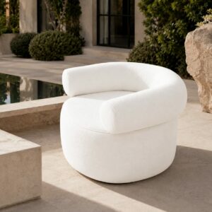 Orella Fauteuil – L'Élégance du Confort Enveloppant - Blanc