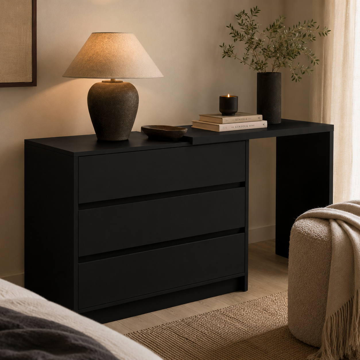sienne commode noir