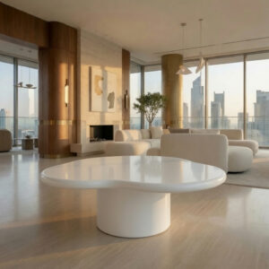 Table Basse Louna – Design organique et contemporain - Blanc