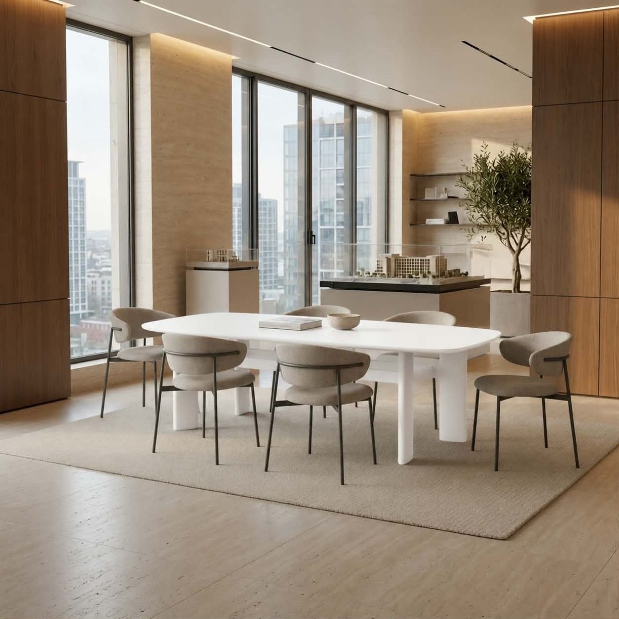 Table à manger Oria – Grande table en bois au design moderne – Image 3
