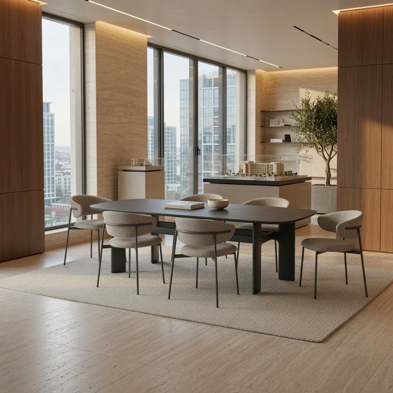 Table à manger Oria – Grande table en bois au design moderne – Image 4