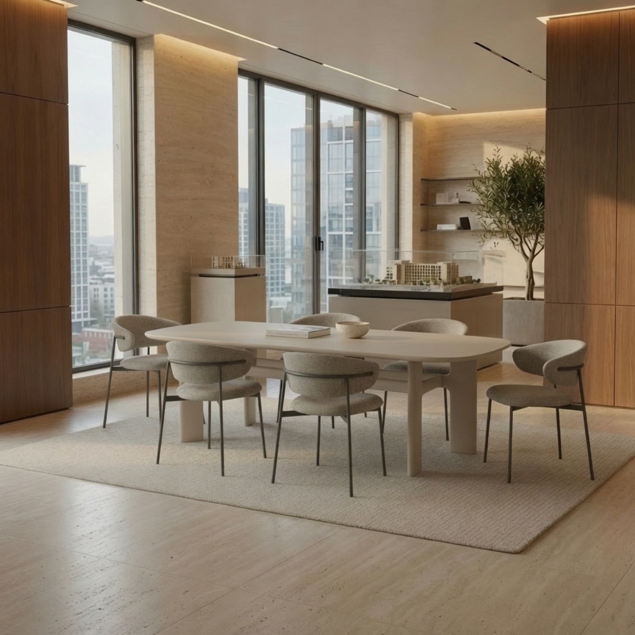 Table à manger Oria – Grande table en bois au design moderne – Image 2