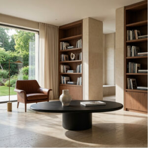Table basse Sphère – Design organique et contemporain - Noir