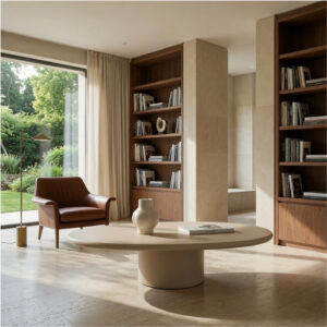 Table basse Sphère – Design organique et contemporain - Beige