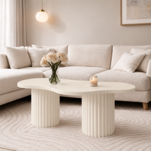 Table Basse Atlas – Élégance moderne - Blanc cassé