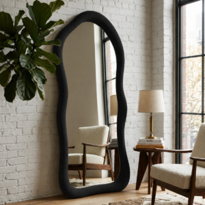 Miroir Splash – Design Ondulé en Tissu Bouclette