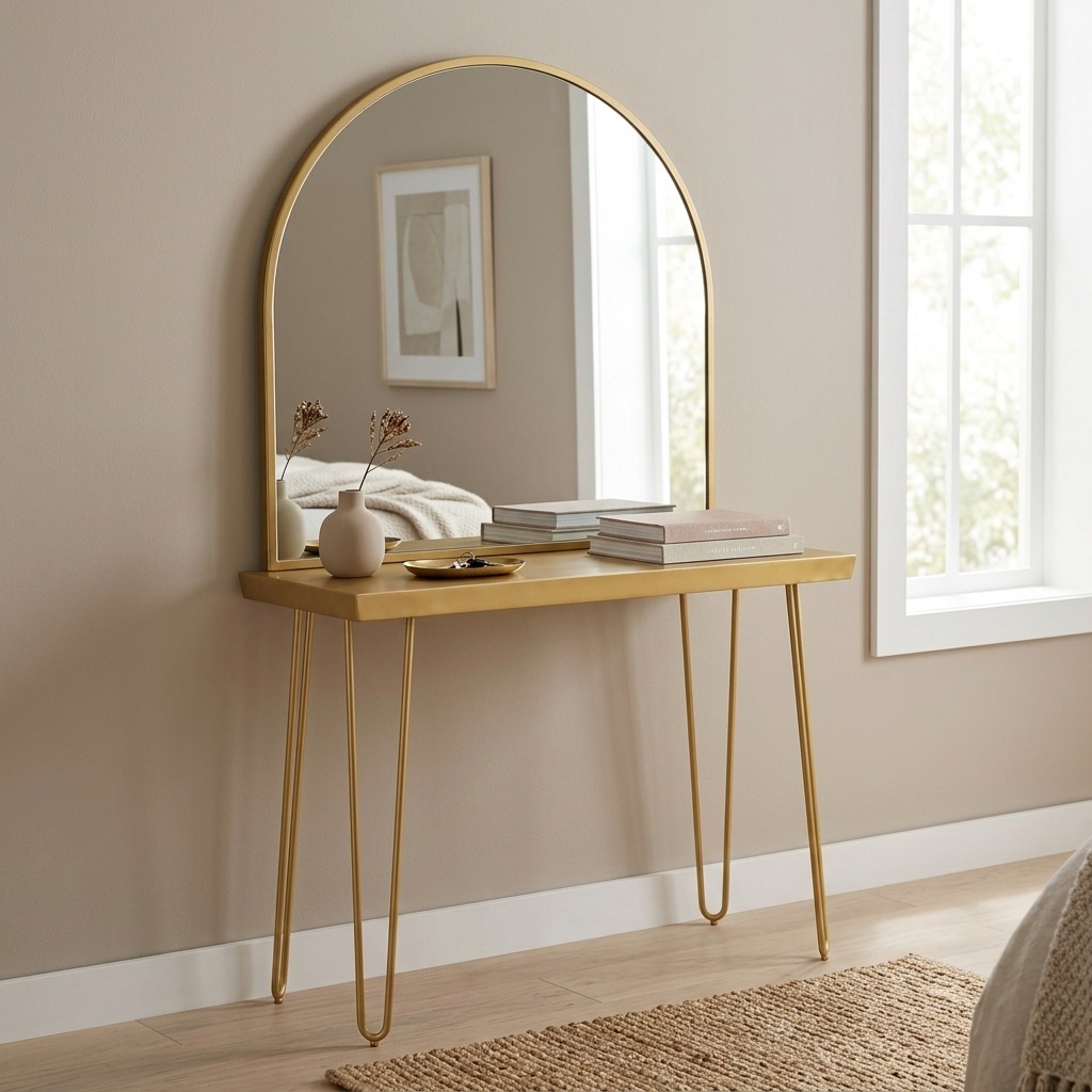 Duo Élysée – Console & Miroir au design Art déco