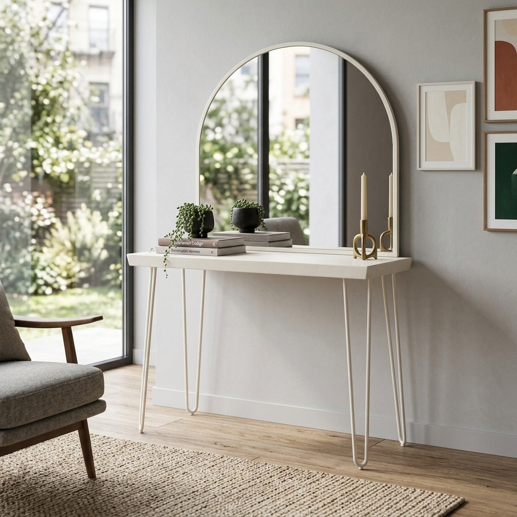 Duo Élysée – Console & Miroir au design Art déco