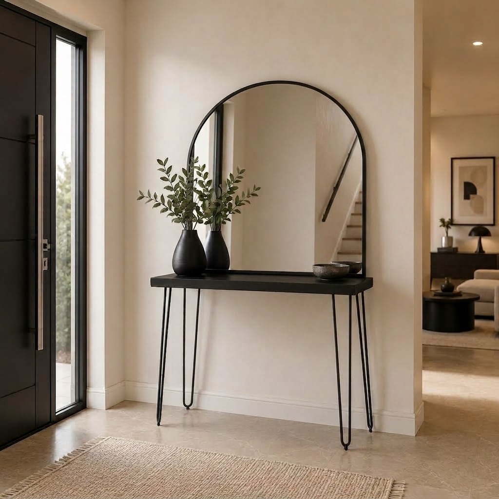 Duo Élysée – Console & Miroir au design Art déco